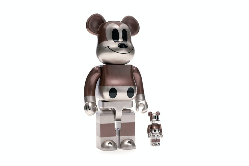 Bearbrick x Undefeated x Disney Mickey Mouse 90th Anniversary 100% & 400% Set Copper/Black