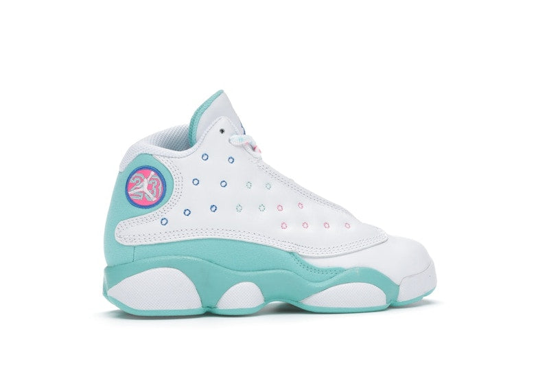 Jordan 13 Retro White Soar Green Pink (PS)