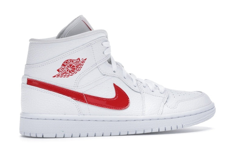 Jordan 1 Mid White University Red (Women's)