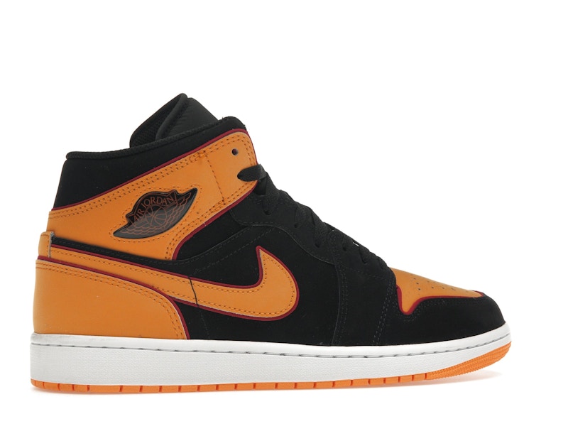 Jordan 1 Mid Fat Tongue Black Orange