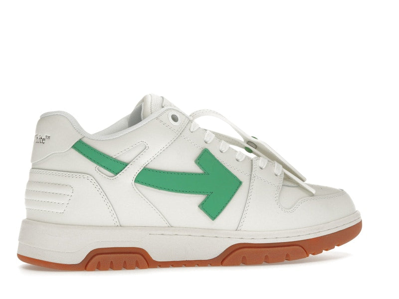 OFF-WHITE Out Of Office OOO Low Tops White Bright Green Brick Red