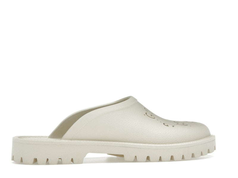 Gucci Slip-on Sandal Cut Out Monogram Mystic White
