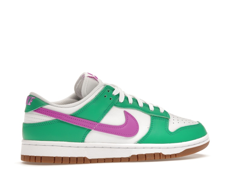 Nike Dunk Low White Stadium Green Fuchsia (Women's)