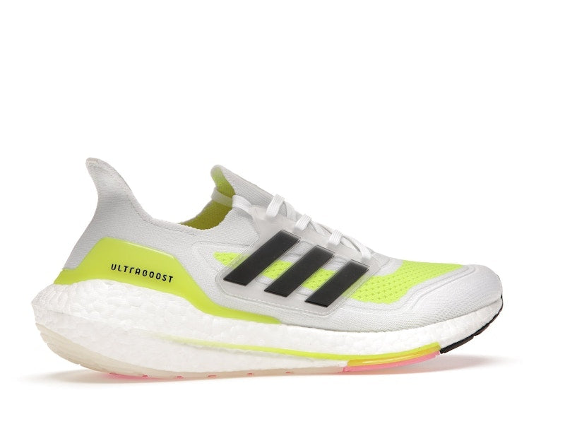 adidas Ultra Boost 21 White Solar Yellow