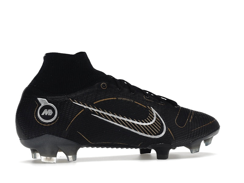 Nike Mercurial Superfly 8 FG Black Metallic Silver Gold