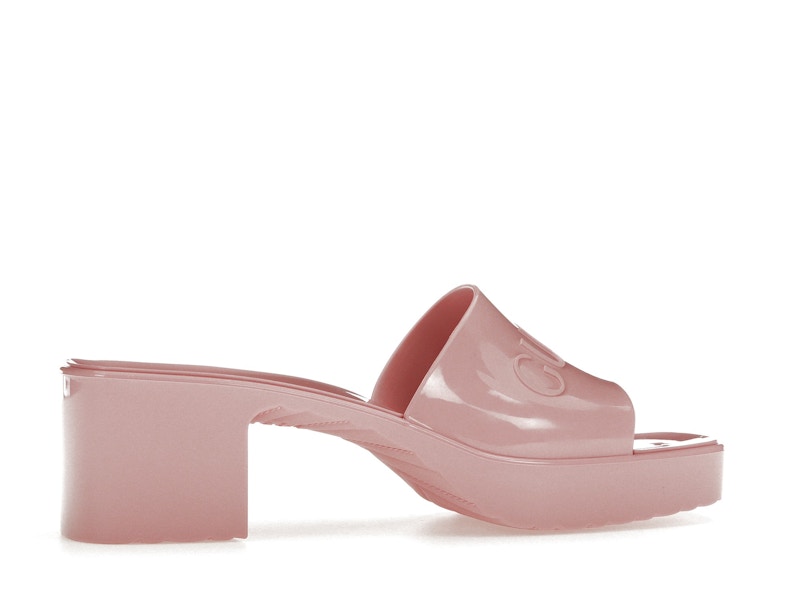 Gucci 60mm Slide Sandal Pink Rubber