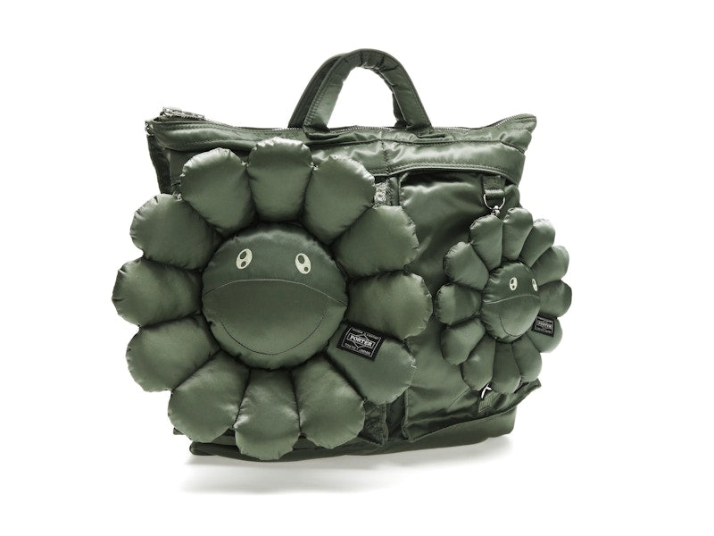 Takashi Murakami x PORTER 2Way Helmet Bag Sage Green