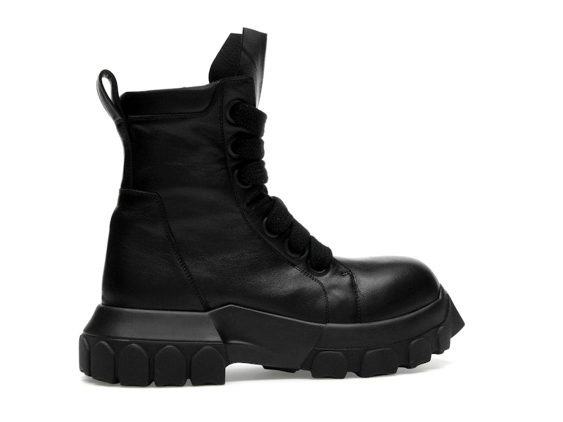 Rick Owens Lido Jumbo Laced Bozo Tractor Black