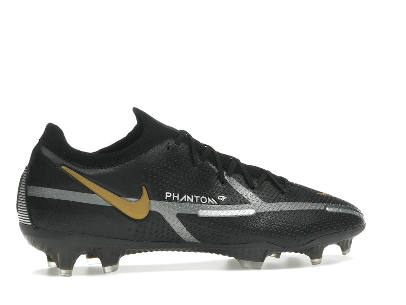 Nike Phantom GT2 Elite FG Black Metallic Dark Grey Metallic Gold