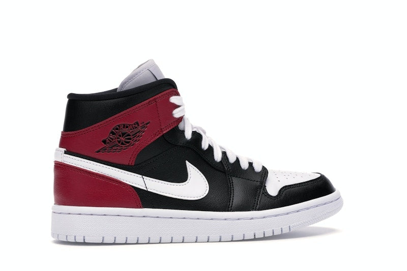 Jordan 1 Mid Black Noble Red (Women's)