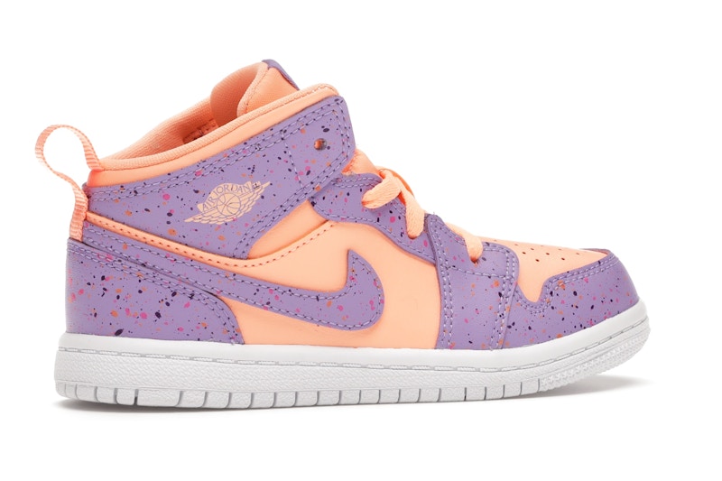 Jordan 1 Mid Paint Splatter Orange Purple (TD)