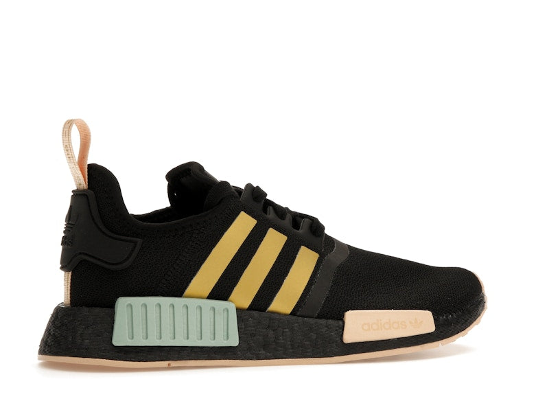 adidas NMD R1 Black Gold Metallic Halo Amber (Women's)