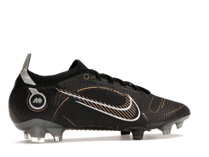 Nike Mercurial Vapor 14 Elite FG Black Metallic Silver Cave Stone Metallic Gold