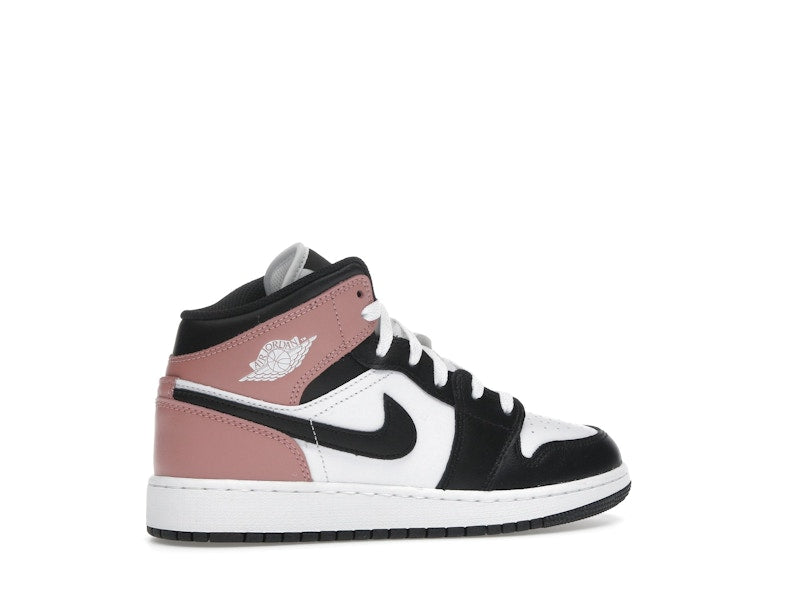 Jordan 1 Mid White Rust Pink Black (GS)
