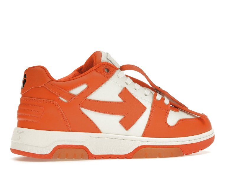 OFF-WHITE Out Of Office OOO Low Tops White Orange