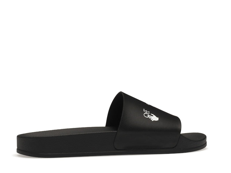 OFF-WHITE Drowning Man Logo Slides Black White FW21
