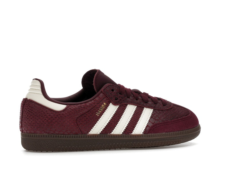 adidas Samba OG Snakeskin Maroon Cream White (Women's)