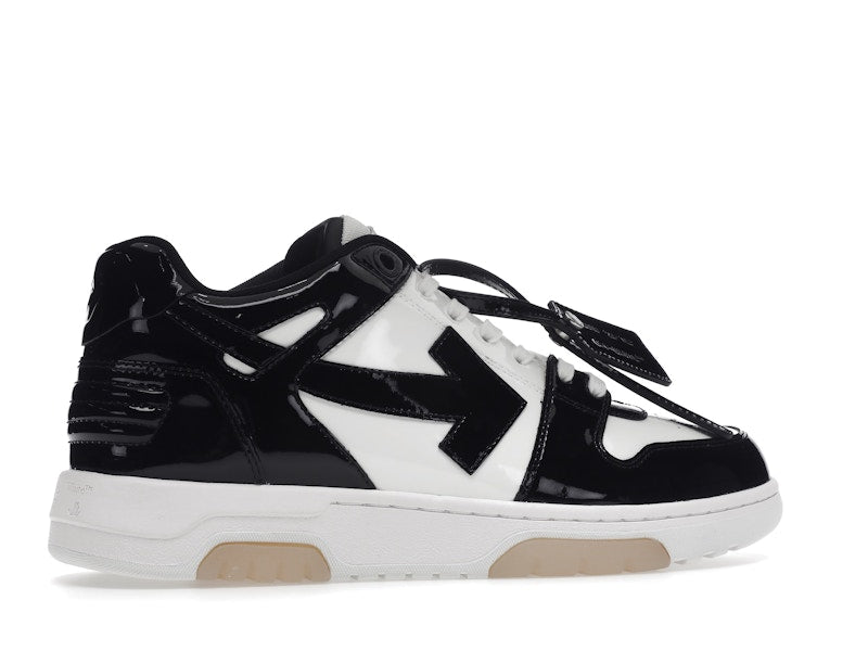 OFF-WHITE Out Of Office OOO Low Tops Patent Black White