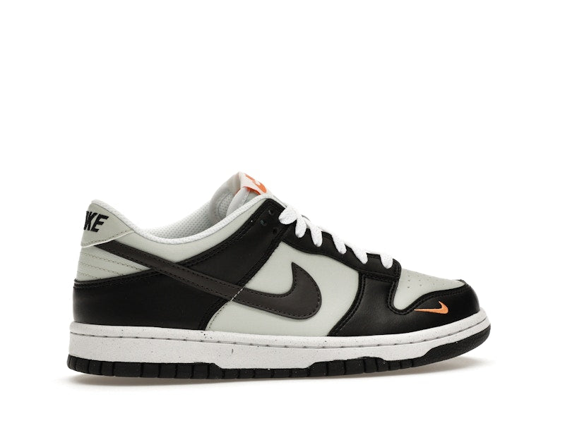 Nike Dunk Low Black Bright Mandarin Mini Swoosh (GS)
