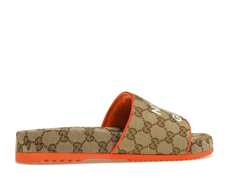 Gucci x The North Face GG Slide Orange Beige Ebony Original GG Canvas