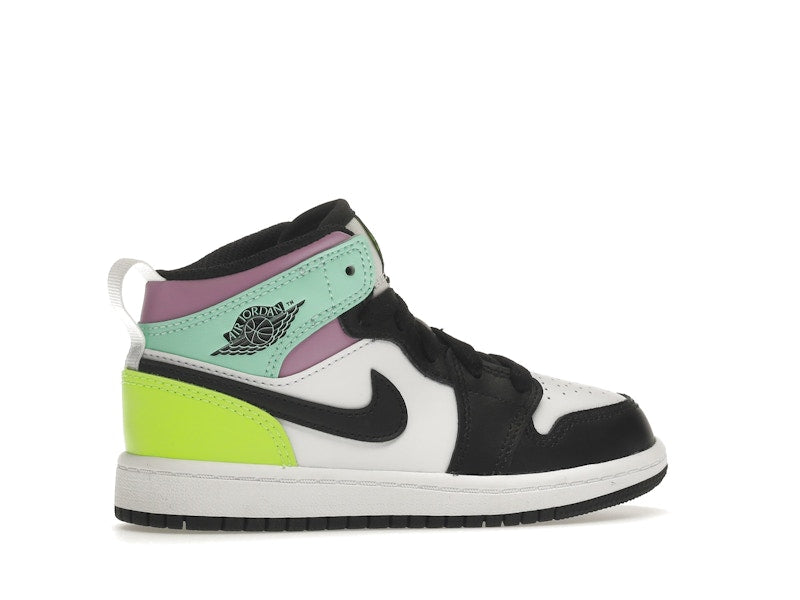 Jordan 1 Mid Pastel Black Toe (PS)