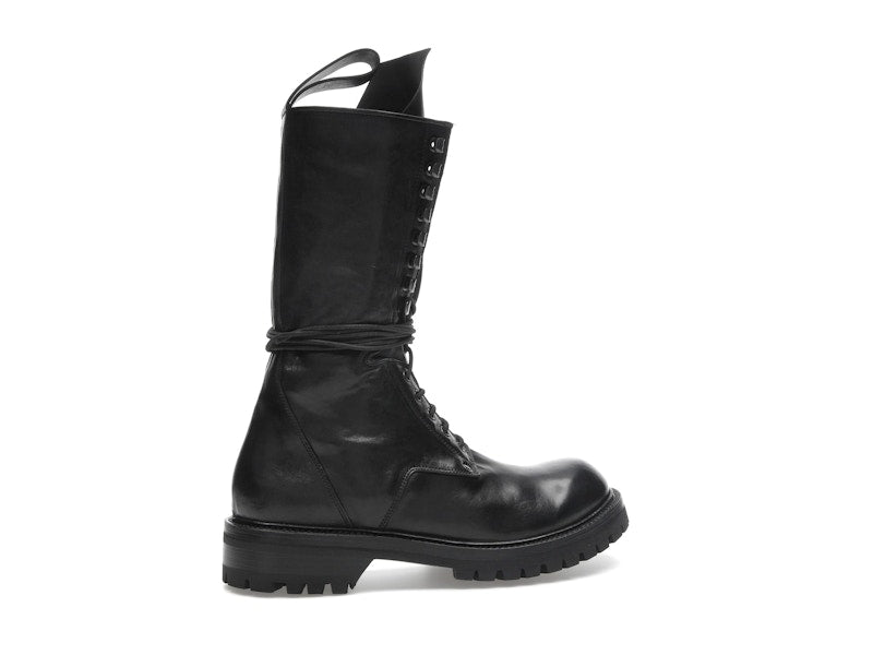 Rick Owens Army Laced Boot Black