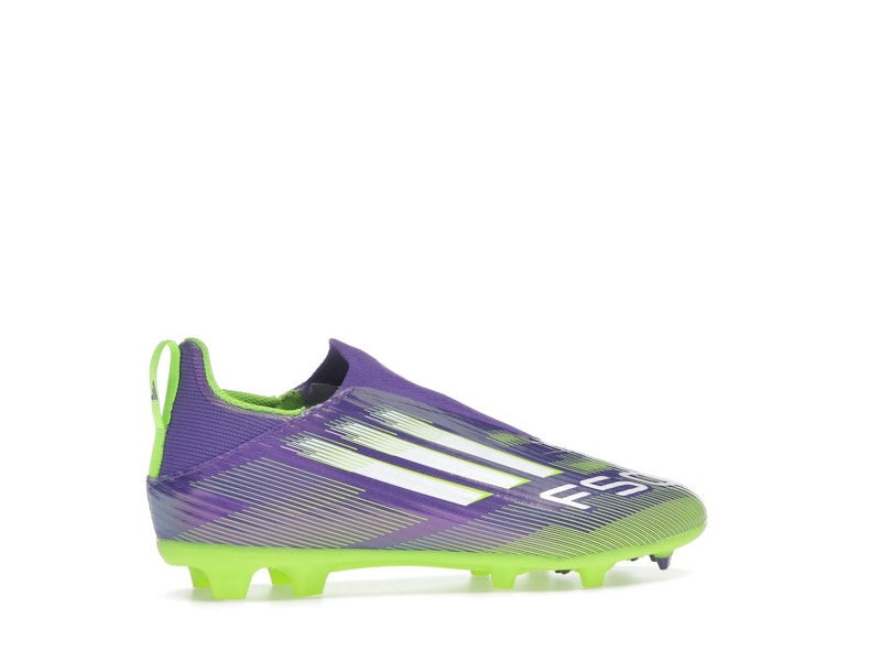 adidas F50 League Laceless FG/MG Purple Rush Cloud White Lucid Lemon (GS)