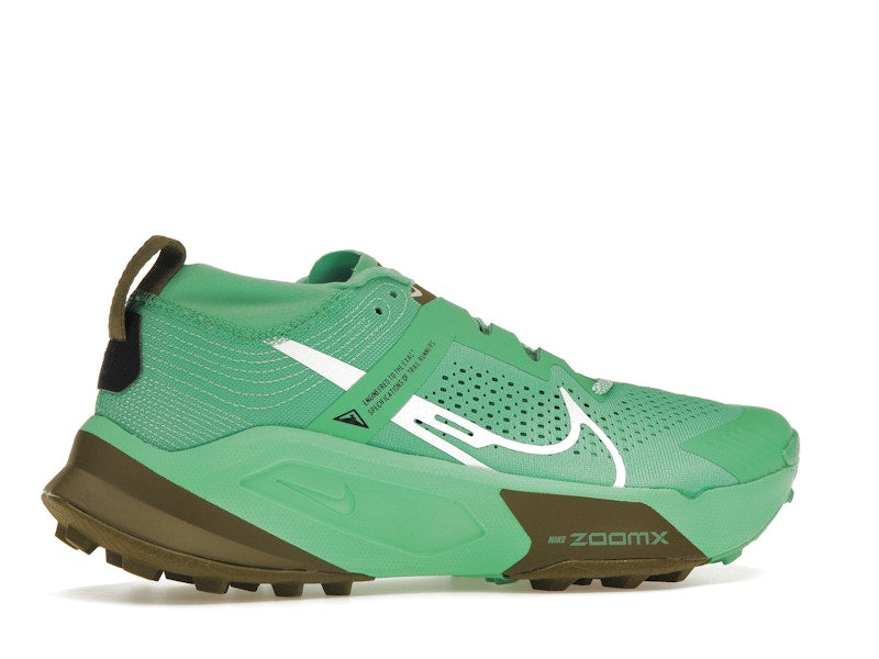 Nike ZoomX Zegama Trail Spring Green Olive Flak Black White