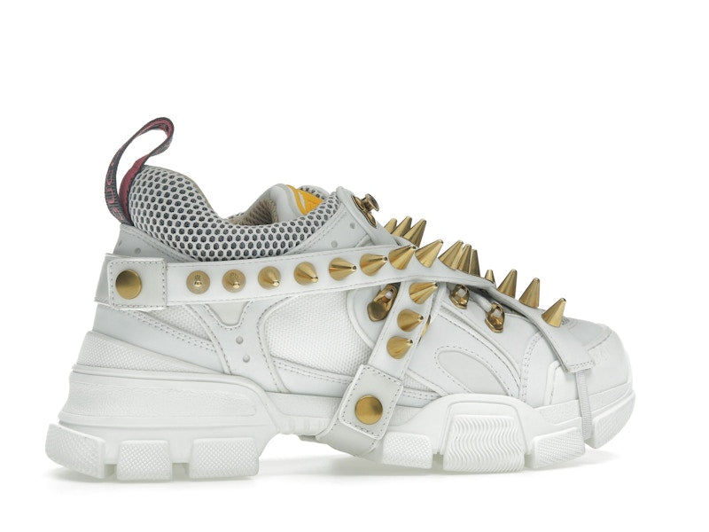 Gucci Flashtrek Chunky Leather Sneakers White Gold (Women's)