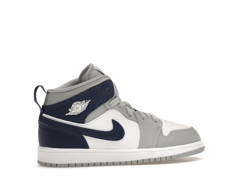 Jordan 1 Mid Wolf Grey Midnight Navy (PS)