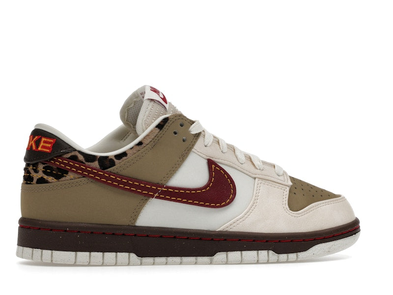 Nike Dunk Low Retro Khaki Team Red Pearl White (Women's)