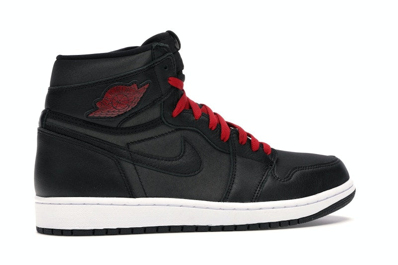 Jordan 1 Retro High Black Satin Gym Red