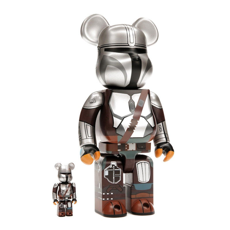 Bearbrick x Star Wars The Mandalorian Beskar Armor 100% & 400% Set
