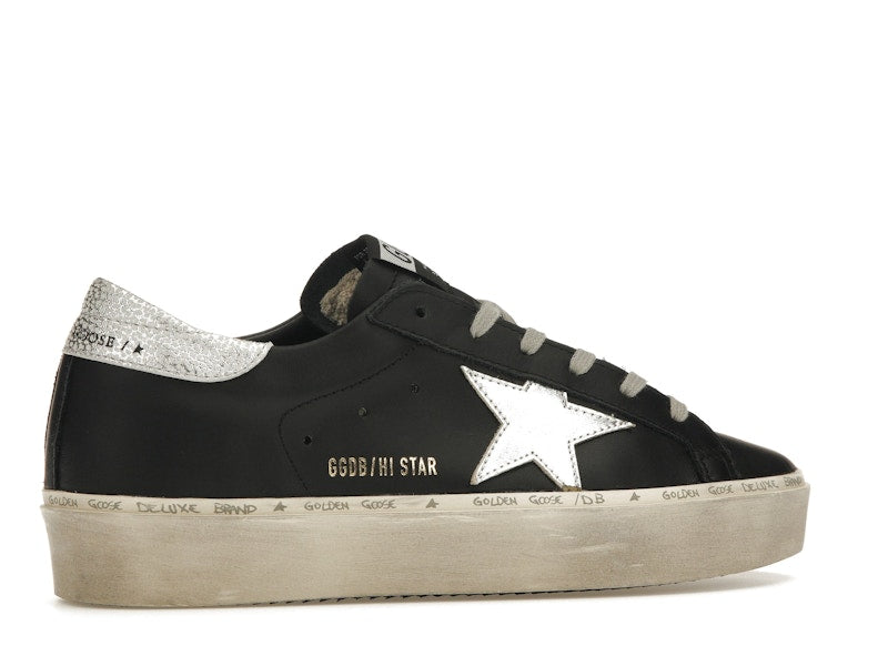 Golden Goose Hi-Star Black Silver (Women's)