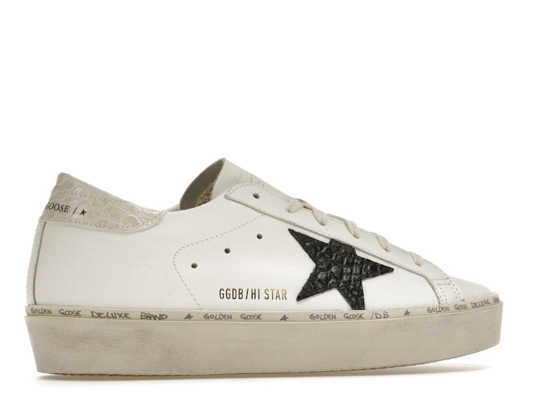 Golden Goose Hi Star White Black Star (Women's)