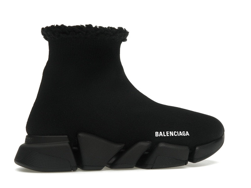 Balenciaga Speed 2.0 Recycled Fake Fur Black (Women's)