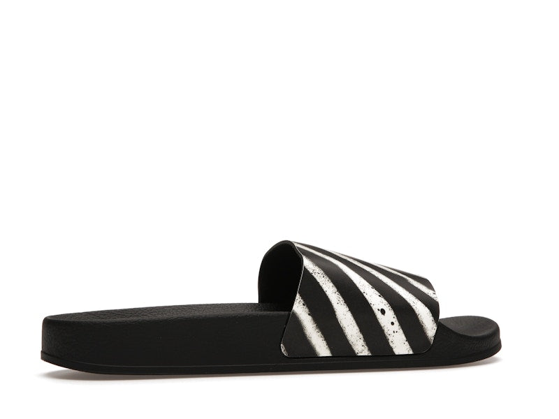 Off-White Spray Stripes Slides Black