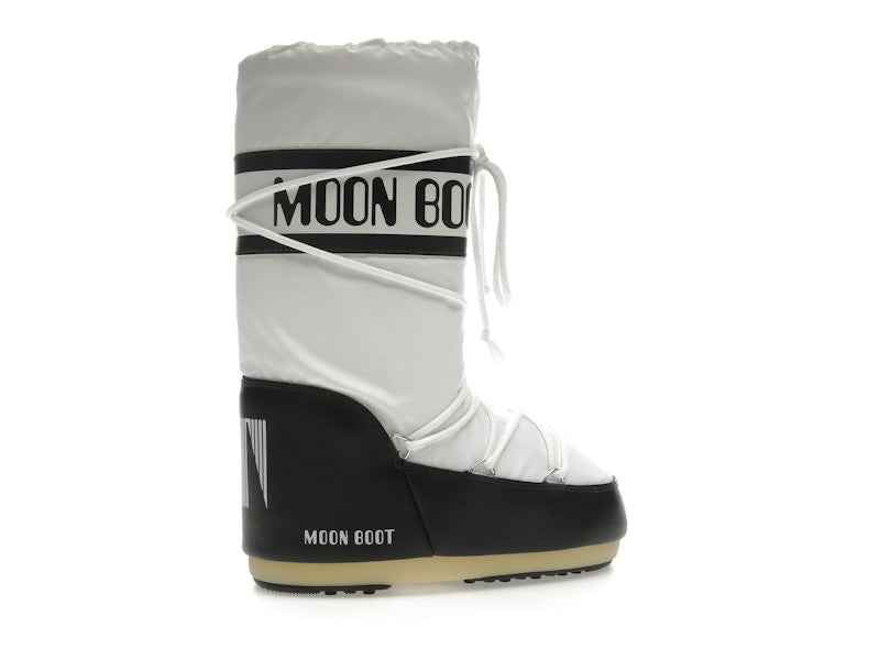 Moon Boot Icon Nylon Boot Black White
