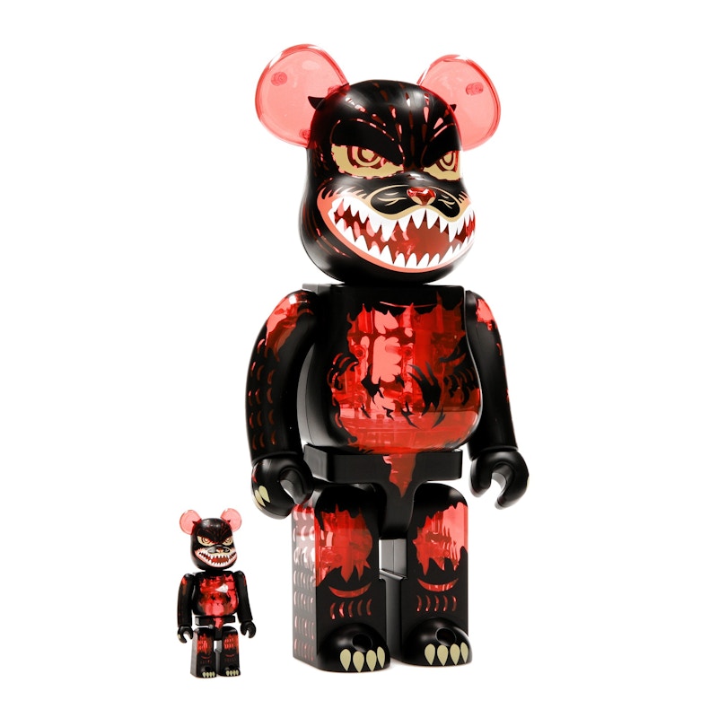 Bearbrick Godzilla VS Destoroyah version Godzilla (Meltdown) 100% & 400% Set Clear Orange Ver.