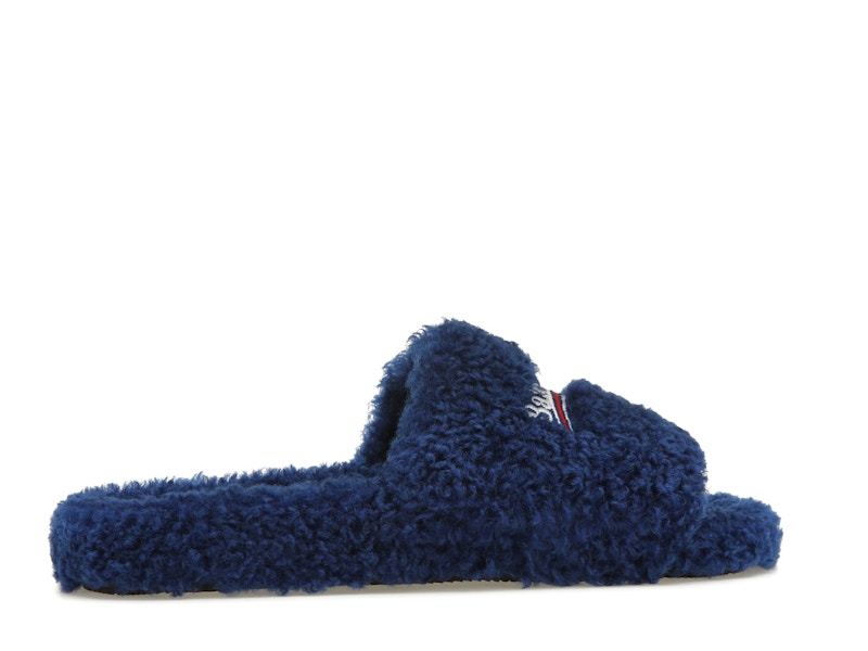 Balenciaga Furry Slide Blue