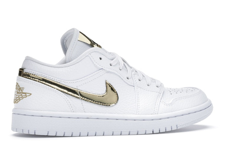 Jordan 1 Low White Metallic Gold (Women's)