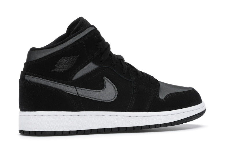 Jordan 1 Mid White Black Grey (GS)