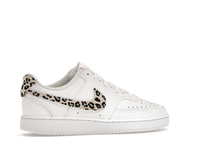 Nike Court Vision Low Leopard Swoosh White (Women's)