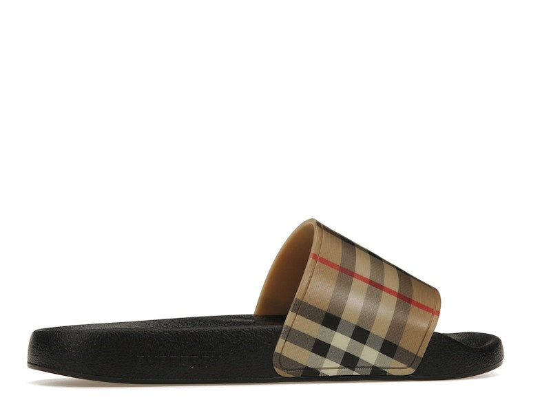Burberry Check Print Slides Archive Beige (Women's)