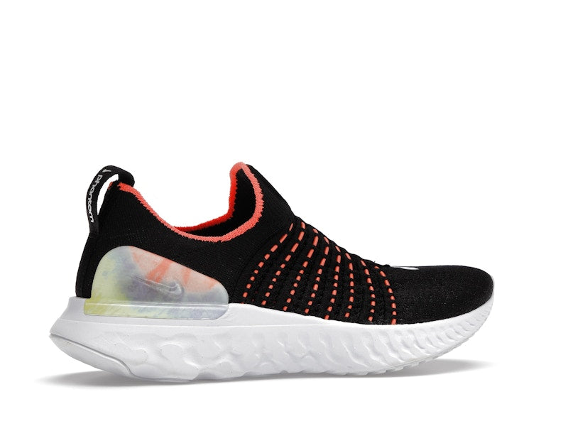 Nike React Phantom Run Flyknit Premium Black Bright Mango (Women's)