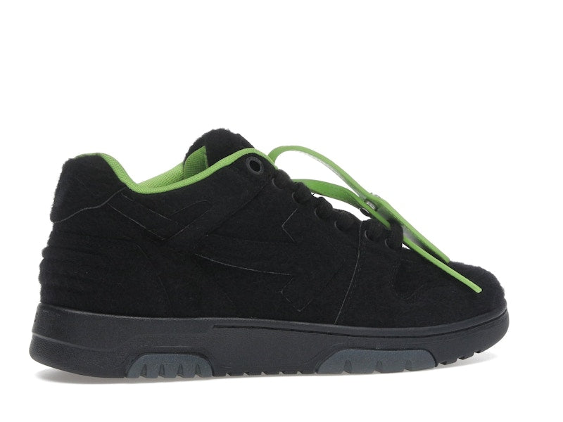 OFF-WHITE Out Of Office "OOO" Low Tops Black Green Wool