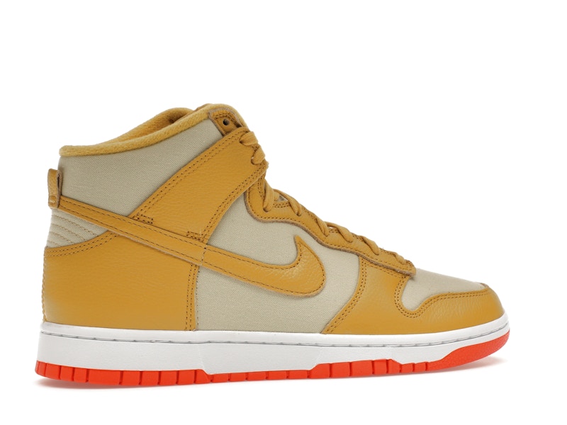 Nike Dunk High Wheat Gold Safety Orange