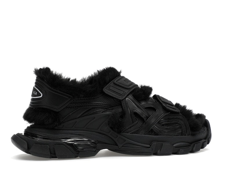 Balenciaga Track Sandal Fake Fur Black (Women's)