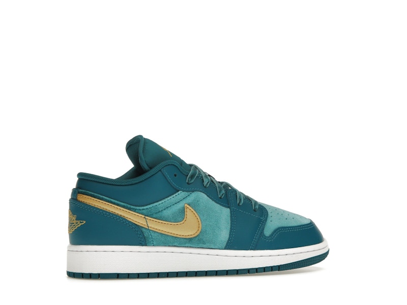 Jordan 1 Low SE Geode Teal Metallic Gold (GS)