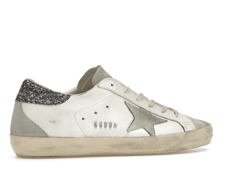 Golden Goose Super-Star White Dark Grey Glitter (Women's)